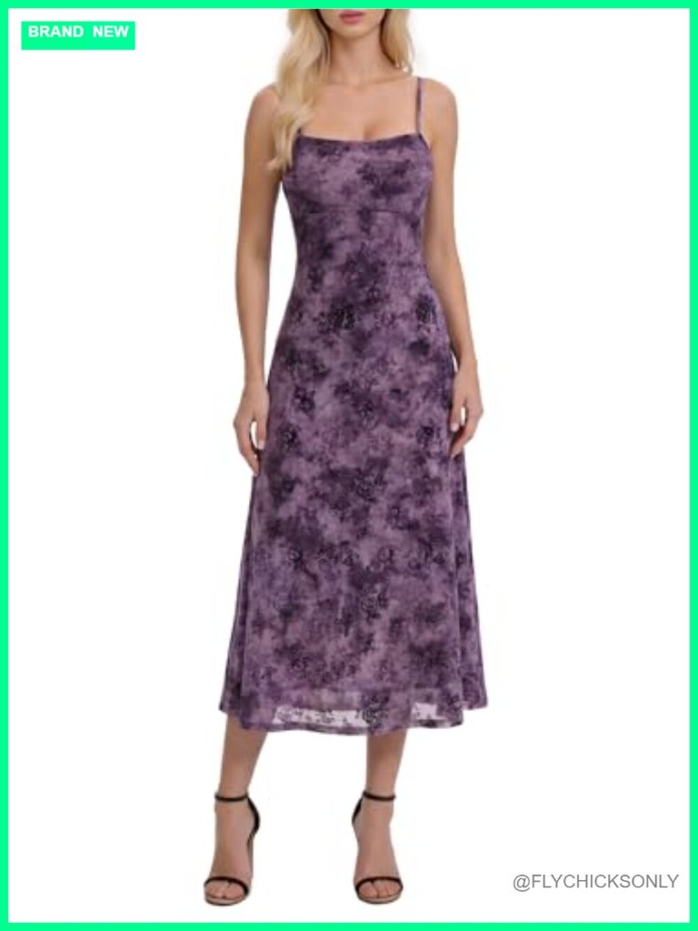 Elegant Sleeveless Square Neck Mesh Midi Dress for Summer Weddings & Parties